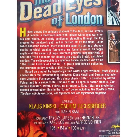 Edgar Wallace's The Dead Eyes of London DVD - Picture 3 of 3